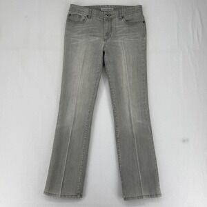 Chicos Ultimate Fit Jeans Womens 0.5 Gray Medium Wash Mid Rise Bootcut Stretch